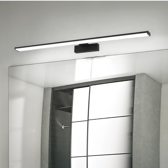Eglo pandella applique da bagni nera per specchio led 14w 4000k