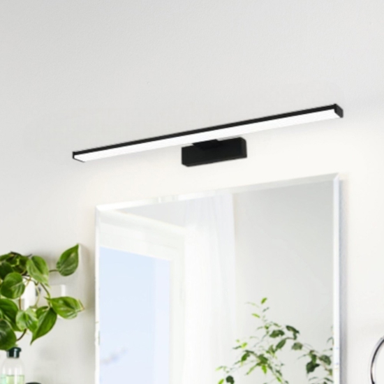 Eglo pandella applique nero per specchio da bagno led 11w 4000k