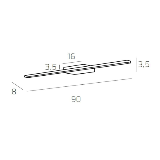 Applique per specchio da bagno bianca toplight line 14w 4000k