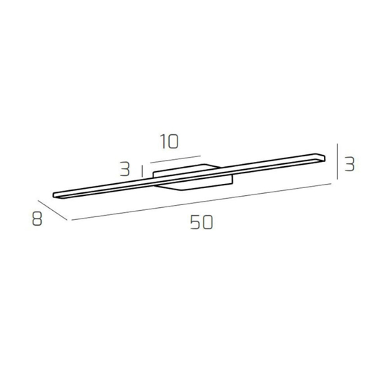 Applique per specchio da bagno cromo 6w 3000k