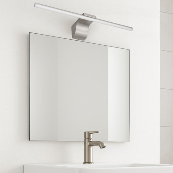 Applique per specchio da bagno led 10w 4000k nichel