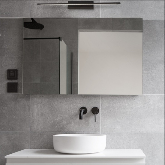 Applique per specchio da bagno nero led 30w 3000k