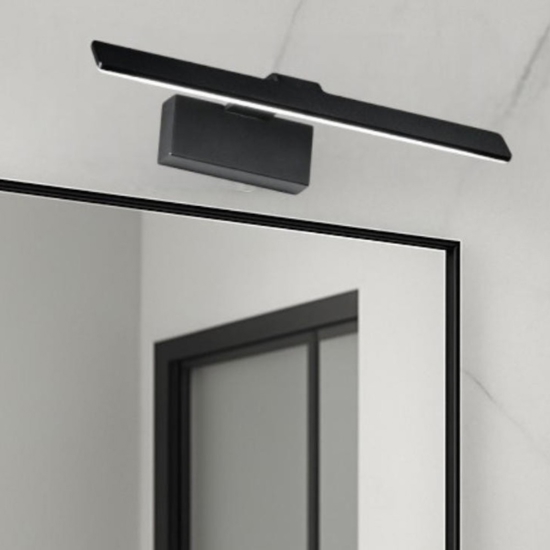 Applique per specchio da bagno nero isyluce led 12w 3000k ip20