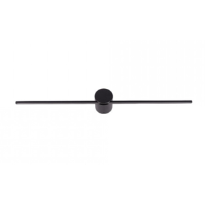 Grande applique nero per specchio da bagno led 6w 4000k ip44 61cm