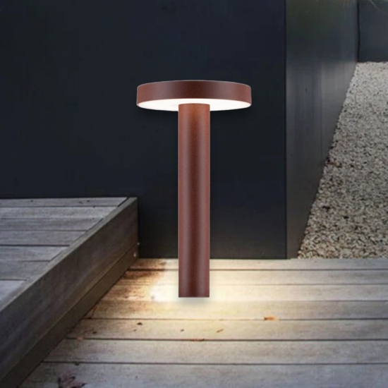 Lampioncino corten moderno led 5w 3000k da giardino