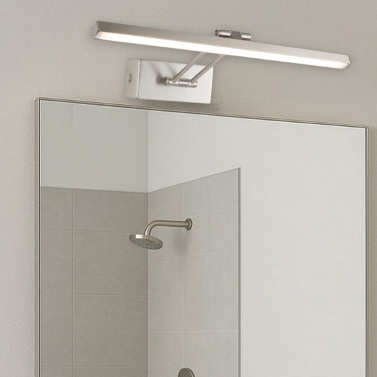 Applique per specchio da bagno led 12w 3000k nickel