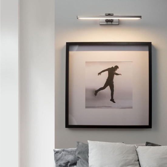 Applique per specchio da bagno led 12w 3000k nickel