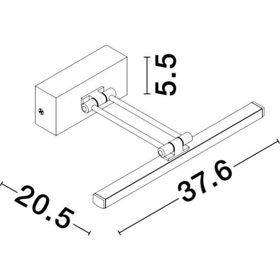 Applique per specchio da bagno led 12w 3000k nickel