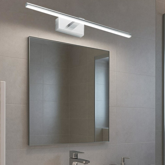 Applique bagni sopra specchio 12w 4000k squadrato cromo