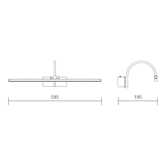 Applique specchio da bagno led 3000-4000k cct cromo orientabile