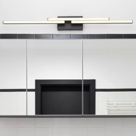 Applique per specchio da bagno nero 31w 3000k