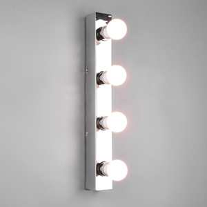 Applique da bagno moderno 4 luci cromo