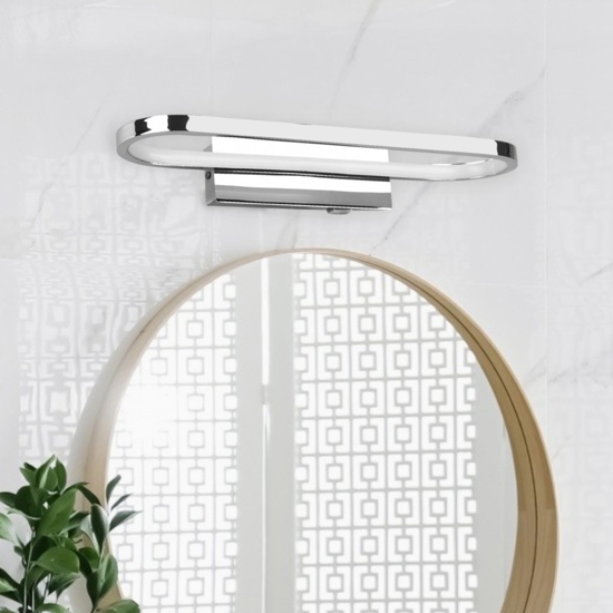 Applique da bagno cromo moderna led 17w 3000k
