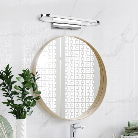 Applique da bagno cromo moderna led 17w 3000k