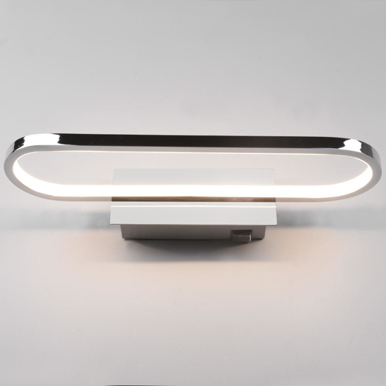 Applique da bagno cromo moderna led 17w 3000k