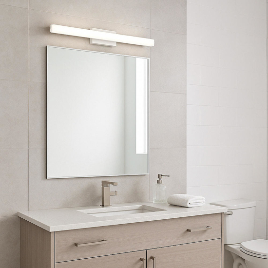 Applique bianca per specchio bagno moderno led 12w