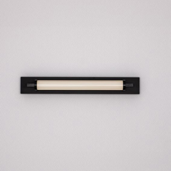 Applique specchio bagno nera design moderno led 13w 3000k ip44