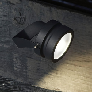 Faretto con picchetto da esterno led 9w 4000k nero ip65 ottica 36