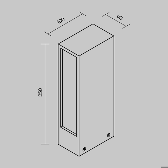 Maytoni hof lampione basso da giardino led 3000k ip65 grigio