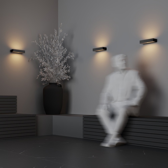 Maytoni lot applique da esterno led 3000k biemissione ip65