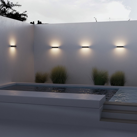 Maytoni lot applique da esterno led 3000k biemissione ip65