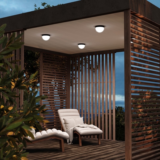 Maytoni mon plafoniera da esterno tonda led 3000k ip65