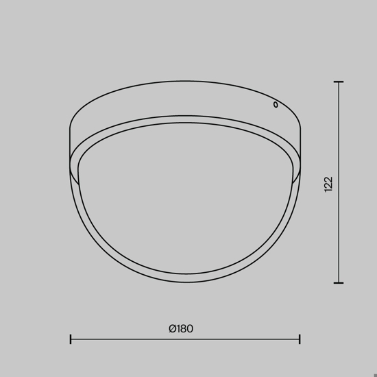 Maytoni mon plafoniera da esterno tonda led 3000k ip65