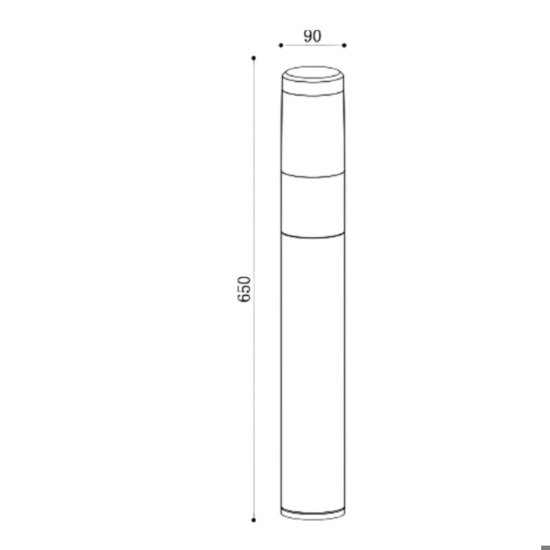 Maytoni koln lampione da esterno giardino led 4000k ip54 cilindrico