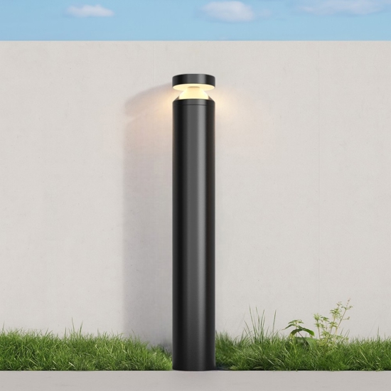 Maytoni olten lampione da giardino moderno led 3000k ip65 nero