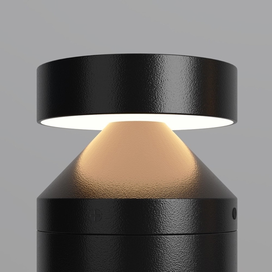 Maytoni olten lampione da giardino moderno led 3000k ip65 nero
