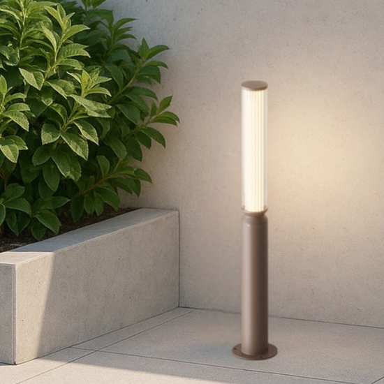 Maytoni lit lampione da giardino led 3000k ip65 marrone moderno