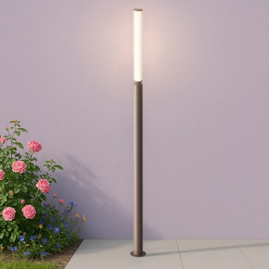 Maytoni lit lampione da giardino led 3000k ip65 colore marrone