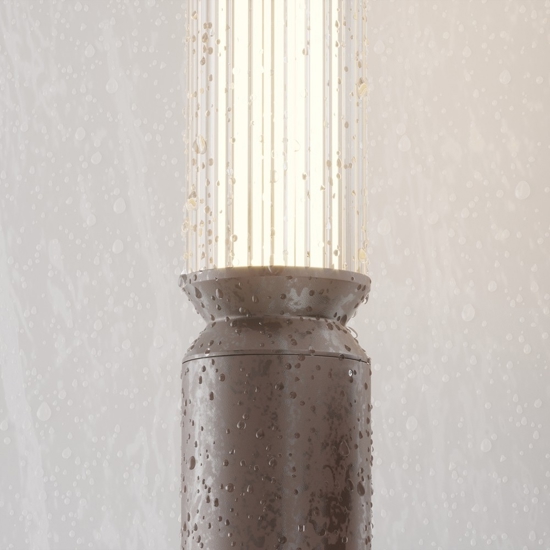 Maytoni lit lampione da giardino led 3000k ip65 colore marrone