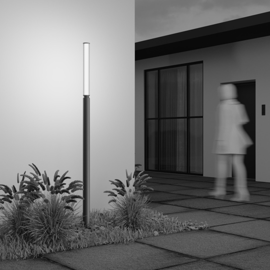 Maytoni lit lampione alto da giardino led 3000k ip65 sottile