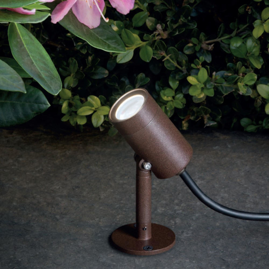 Faretto con picchetto da giaridno moderno corten led 5w 4000k ip65