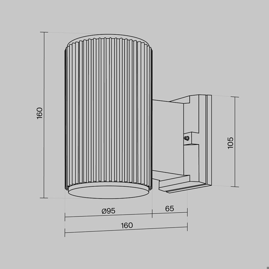 Maytoni rando applique da esterno design minimal ip54