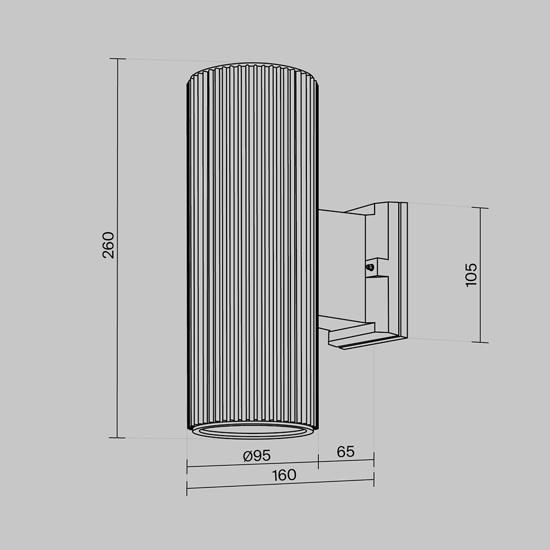 Maytoni rando applique da esterno design moderno ip54