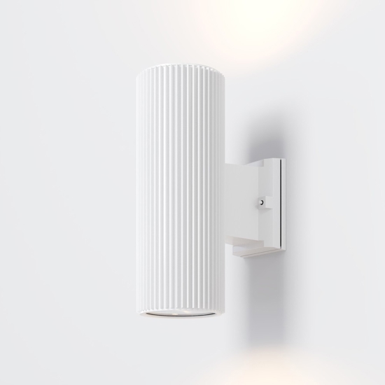 Maytoni rando applique da esterno ip54 bianco cilindrico