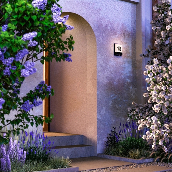 Maytoni row applique da esterno led 3000k ip44 sensore di movimento