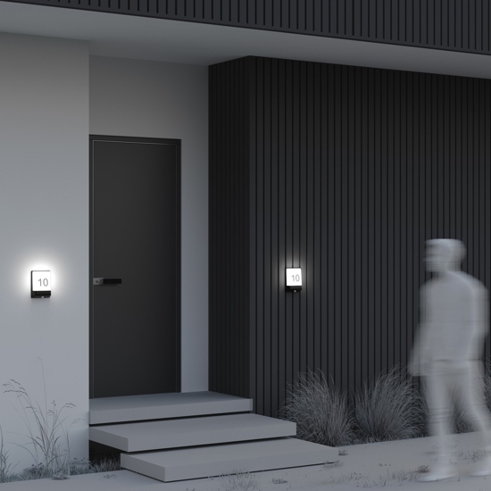 Maytoni row applique da esterno led 3000k ip44 sensore di movimento