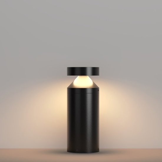 Maytoni olten lampione basso da giardino led 3000k ip65 nero