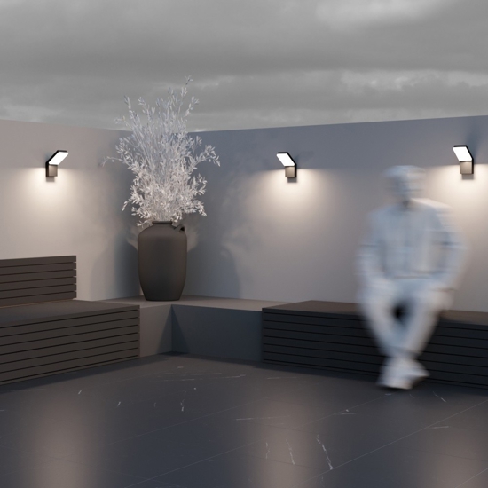 Maytoni paso applique da esterno led 3000k ip54 luce verso il basso