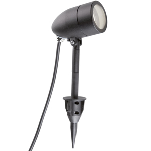 Faretto con picchetto nero da giardino orientabile ip65