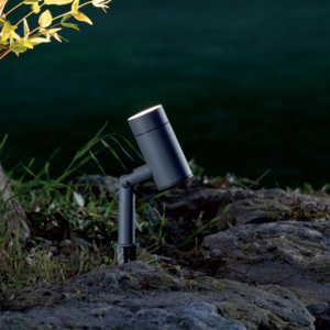 Faretto a picchetto per esterno gu10 led orientabile grigio ip54