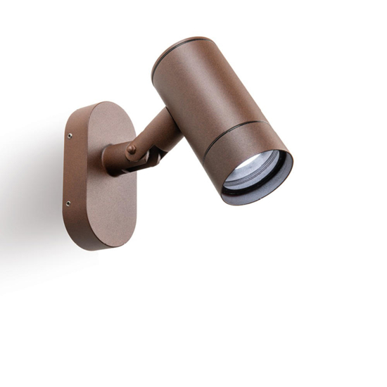 Applique corten da esterno luce orientabile gu10 ip54