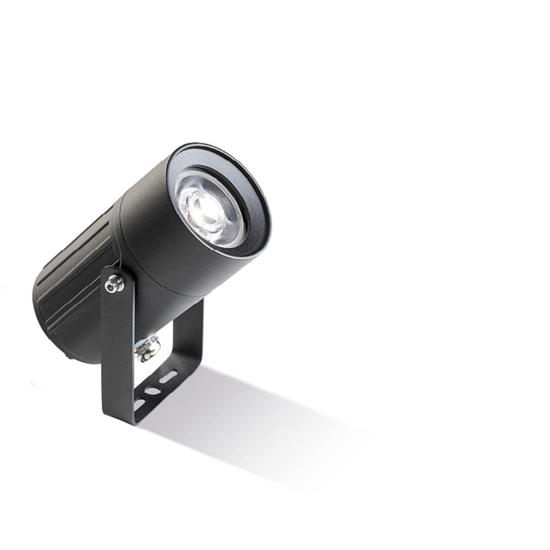 Faretto da esterno orientabile nero led 12w 3000k ip65