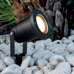 Faretto con picchetto nero da giardino moderno orientabile