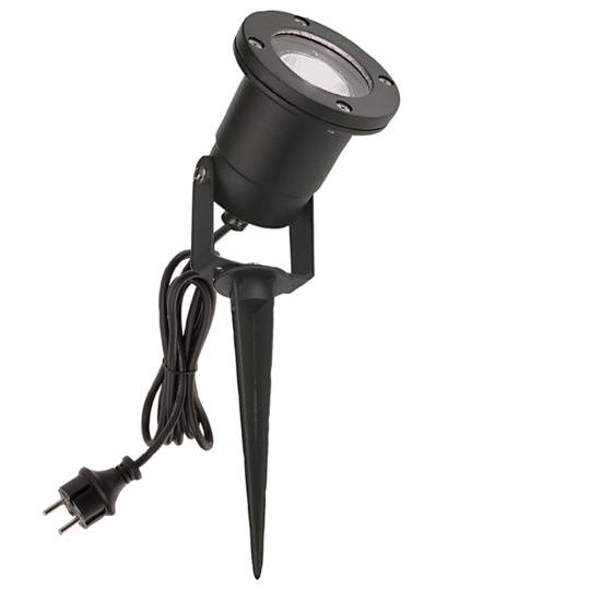Faretto con picchetto nero da giardino moderno orientabile