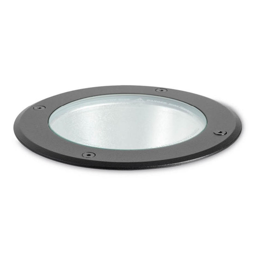 Faretto per esterno nero a incasso calpestabile rotondo ip65