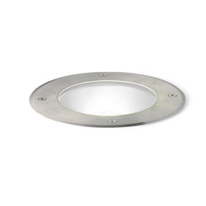 Faretto rotondo da esterno acciaio a incasso ip65